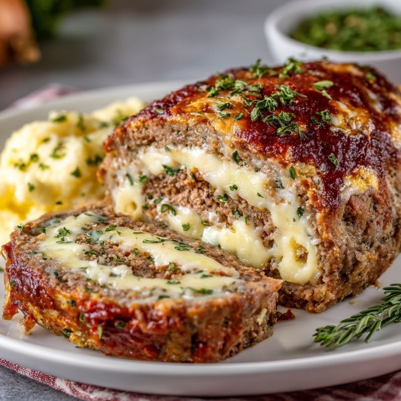 Rustic Stuffed Italian Meatloaf