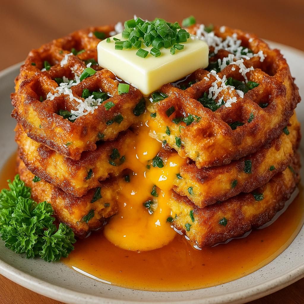 Irresistible Cheddar Jalapeño Cornbread Waffles