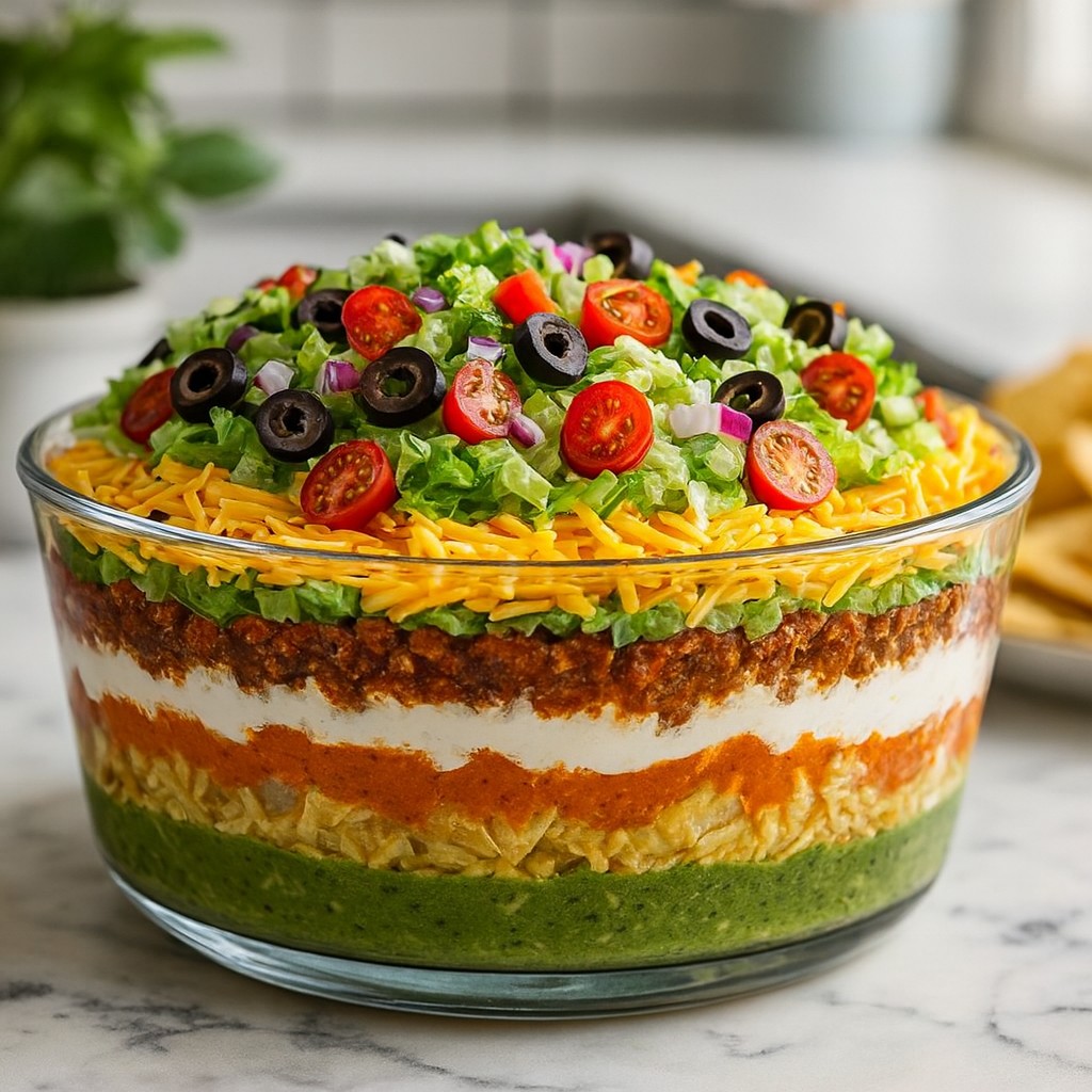 Festive Seven-Layer Taco Dip