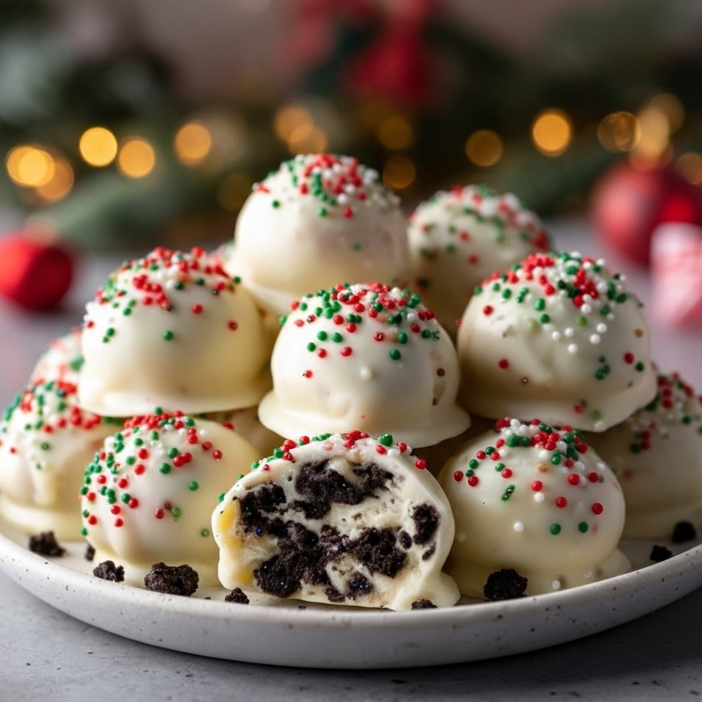 Whimsical Oreo Balls For Christmas