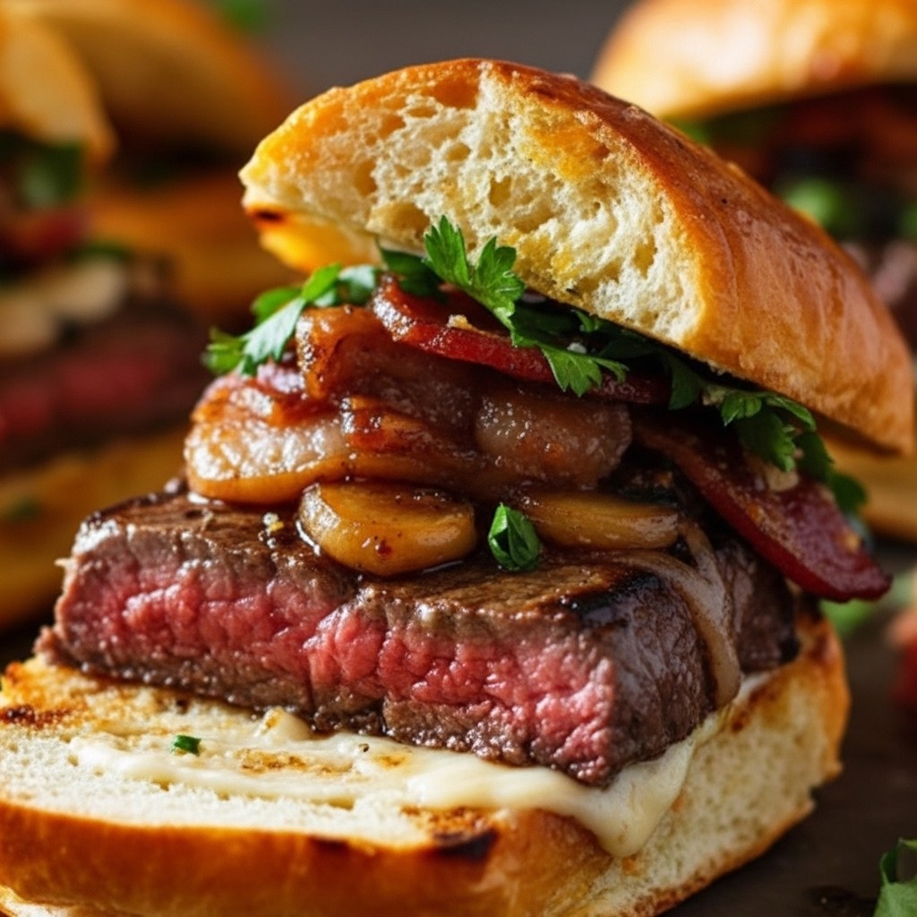 Juicy Cowboy Butter Steak Sliders
