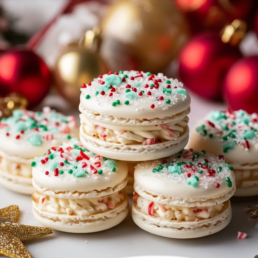 Delicious Christmas Tree Cake Macarons
