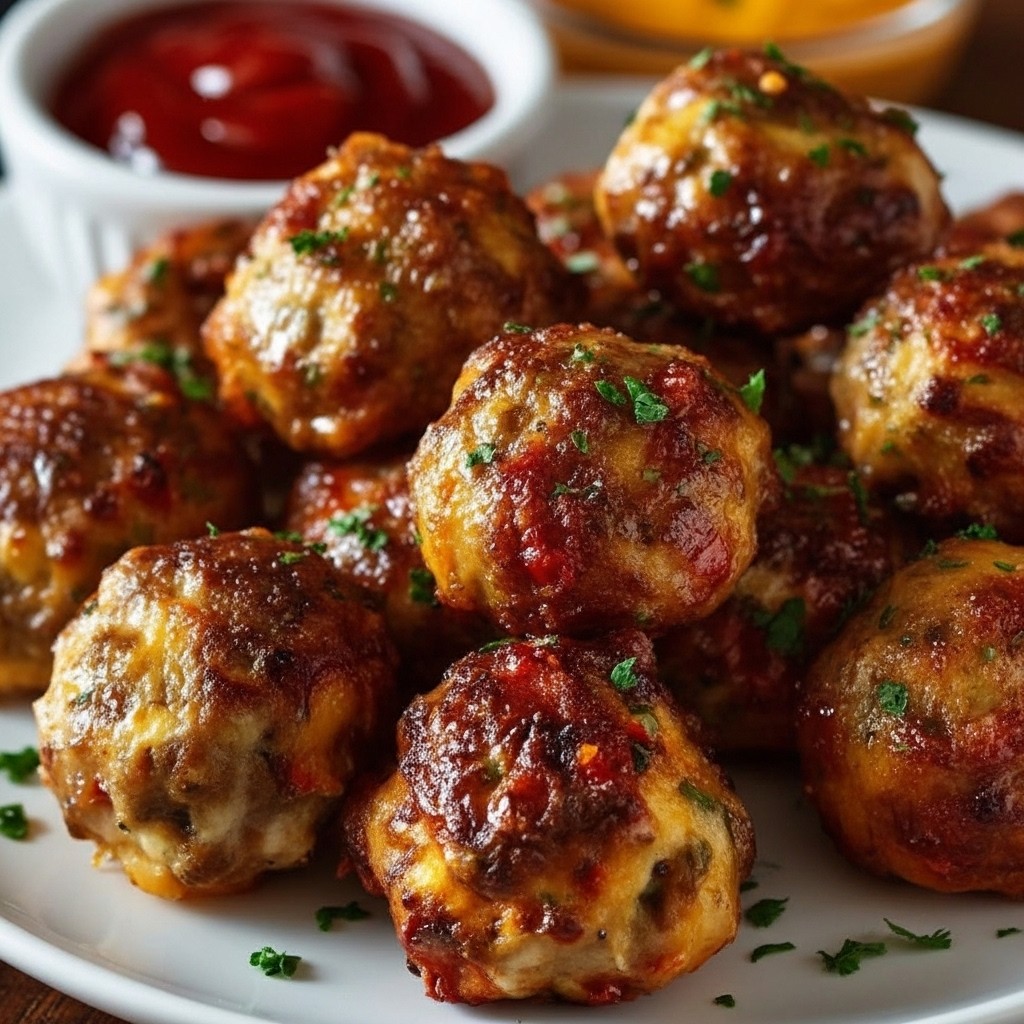 Easy Rotel Sausage Balls