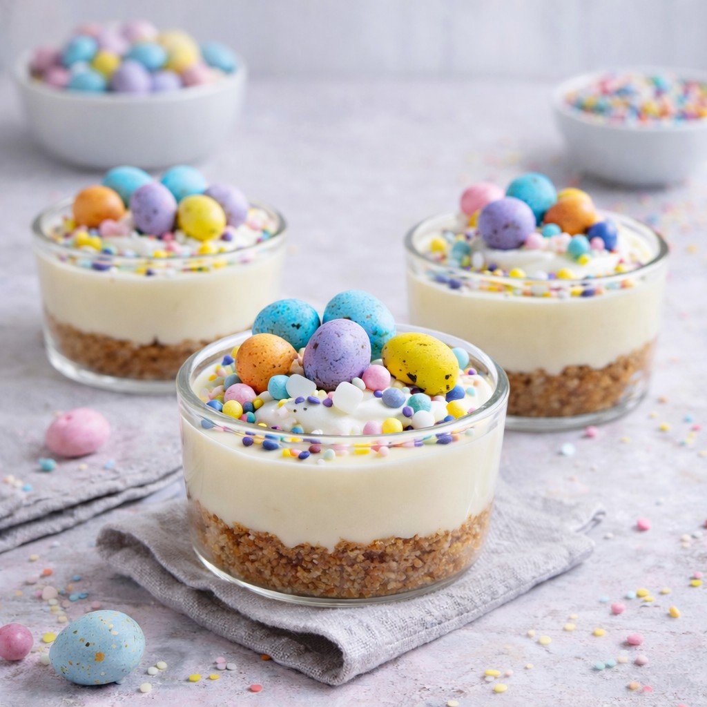 Sweet Mini Easter Egg Cheesecakes